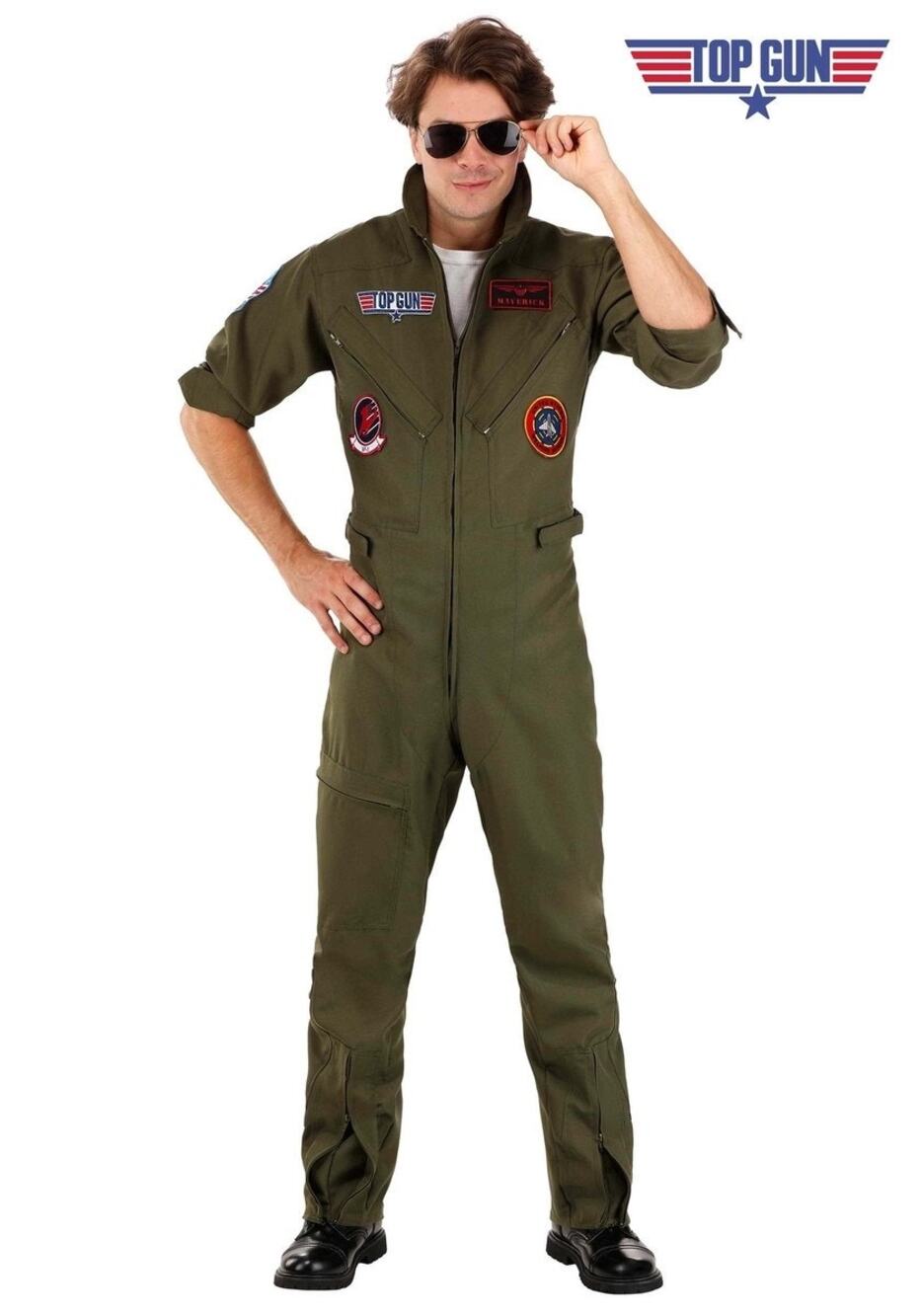 Leg Avenue Top Gun men's flight suit Halloween costume Mens Medium Large